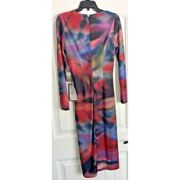 Vince Camuto Women's Colorful Chic Printed Long-Sleeve Bodycon Dress Multi 8 - Picture 10 of 12